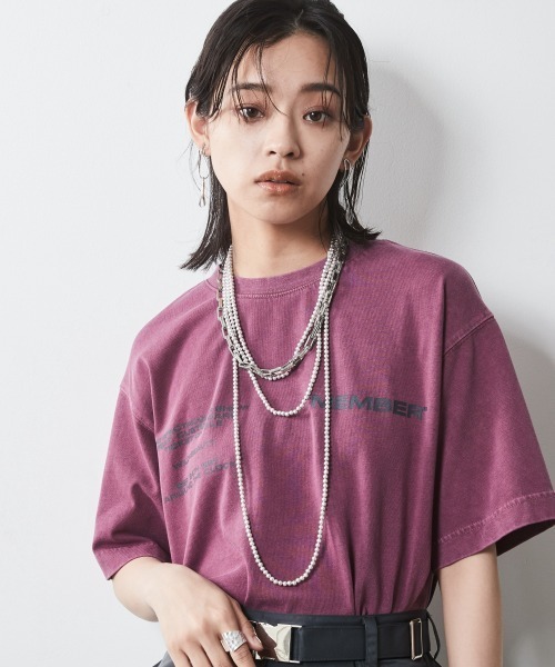 CHIC STYLE(シックスタイル)の「<大きいサイズ>綿100%製品染ロゴプリントTシャツ シックスタイル(Tシャツ/カットソー・レディース・パープル/ブラウン/レッド・LL/3L/4L/5L/L)」の21枚目の写真