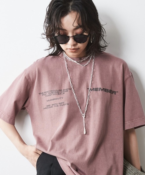 CHIC STYLE(シックスタイル)の「<大きいサイズ>綿100%製品染ロゴプリントTシャツ シックスタイル(Tシャツ/カットソー・レディース・パープル/ブラウン/レッド・LL/3L/4L/5L/L)」の18枚目の写真