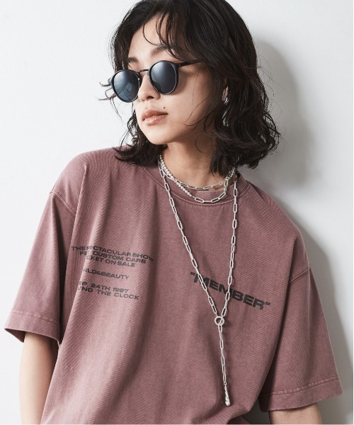 CHIC STYLE(シックスタイル)の「<大きいサイズ>綿100%製品染ロゴプリントTシャツ シックスタイル(Tシャツ/カットソー・レディース・パープル/ブラウン/レッド・LL/3L/4L/5L/L)」の19枚目の写真
