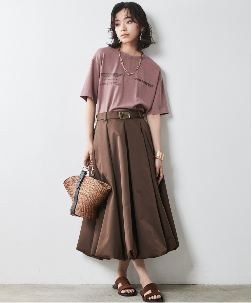 CHIC STYLE(シックスタイル)の「<大きいサイズ>綿100%製品染ロゴプリントTシャツ シックスタイル(Tシャツ/カットソー・レディース・パープル/ブラウン/レッド・LL/3L/4L/5L/L)」の8枚目の写真