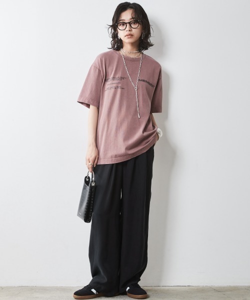 CHIC STYLE(シックスタイル)の「<大きいサイズ>綿100%製品染ロゴプリントTシャツ シックスタイル(Tシャツ/カットソー・レディース・パープル/ブラウン/レッド・LL/3L/4L/5L/L)」の10枚目の写真