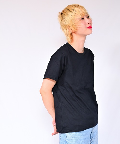 Alite cloth(アリーテクロス)の「無地クルーネックTシャツ(半袖)(Tシャツ/カットソー・レディース・ブラック/ホワイト/ベージュ/グレー/ピンク/オレンジ/ブルー/グリーン・FREE)」の2枚目の写真