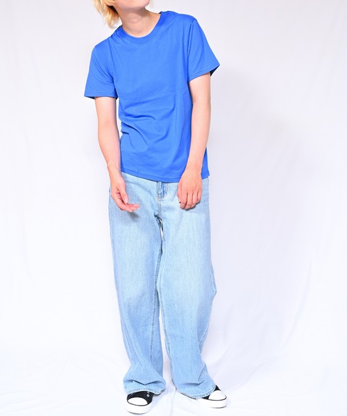 Alite cloth(アリーテクロス)の「無地クルーネックTシャツ(半袖)(Tシャツ/カットソー・レディース・ブラック/ホワイト/ベージュ/グレー/ピンク/オレンジ/ブルー/グリーン・FREE)」の11枚目の写真