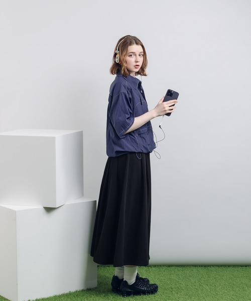 MUHET(ミュエータ)の「ナイロンステッチシャツ(シャツ/ブラウス・レディース・チャコールグレー/ブラウン/ネイビー・MEDIUM/X-LARGE)」の22枚目の写真