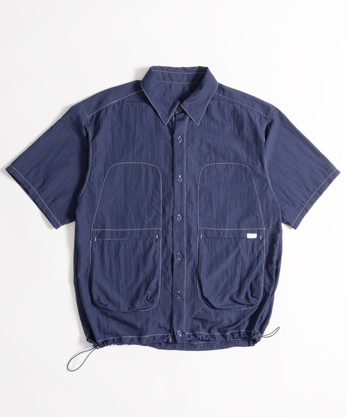 MUHET(ミュエータ)の「ナイロンステッチシャツ(シャツ/ブラウス・レディース・チャコールグレー/ブラウン/ネイビー・MEDIUM/X-LARGE)」の17枚目の写真