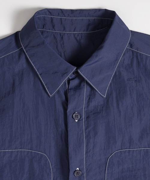 MUHET(ミュエータ)の「ナイロンステッチシャツ(シャツ/ブラウス・レディース・チャコールグレー/ブラウン/ネイビー・MEDIUM/X-LARGE)」の19枚目の写真