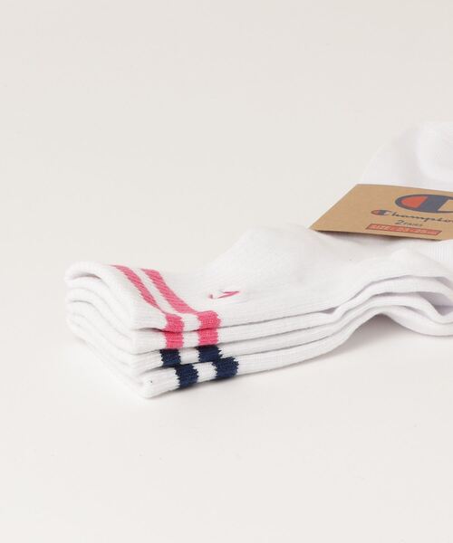 Champion(チャンピオン)の「【Champion/チャンピオン】レディース 【2足組】ロークルーソックス(ソックス/靴下・レディース・ホワイト/その他・SMALL)」の4枚目の写真