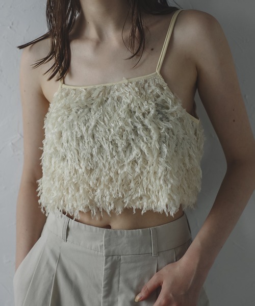 MINERTE(ミネルテ)の「【MINERTE】fringe bustier / フリンジビスチェ(キャミソール・レディース・キナリ/ブラック・FREE)」の3枚目の写真