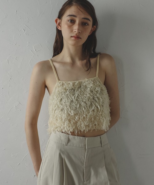 MINERTE】fringe bustier / フリンジビスチェ（キャミソール