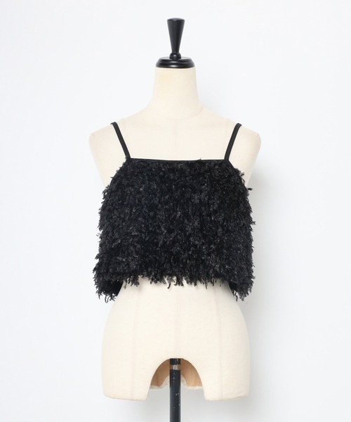 MINERTE(ミネルテ)の「【MINERTE】fringe bustier / フリンジビスチェ(キャミソール・レディース・キナリ/ブラック・FREE)」の22枚目の写真