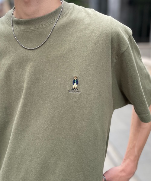 THE FINAL VIEW(ザファイナルビュー)の「【THE FINAL VIEW】TEDDY BEAR ワンポイント刺繍 Tシャツ テディベア ユニセックス(Tシャツ/カットソー・メンズ・ダークグリーン/グレイッシュブルー/ベビーピンク/ブラック/オリーブ/バーガンディー/レッド/ホワイト/ベージュ/ロイヤルブルー/スミクロ/ネイビー/アッシュ/グレー・L/M/XL/S)」の8枚目の写真