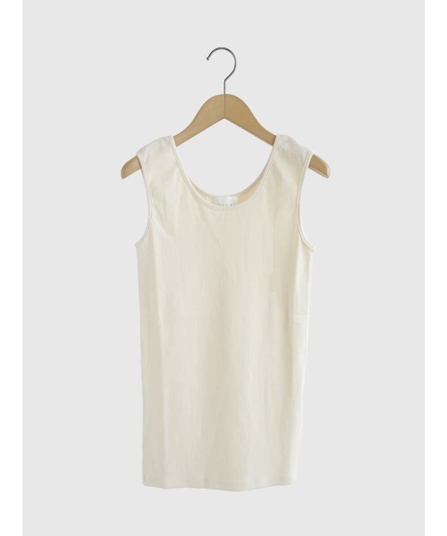 FIKA.（フィーカ）の「Rib tank top（キャミソール・レディース・ブラウン/ライム/ブラック/オフホワイト・MEDIUM）」の8枚目の写真