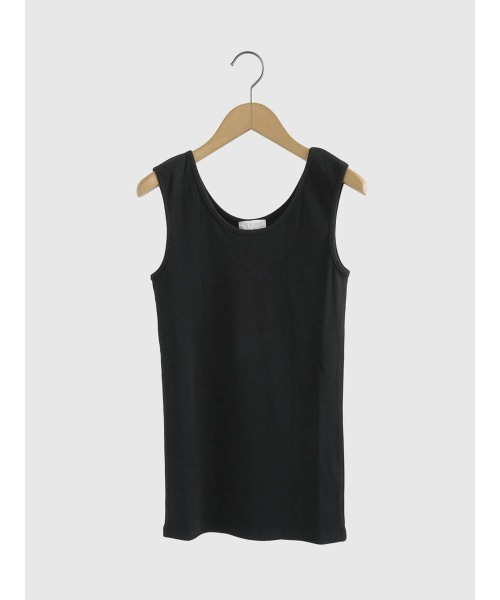 FIKA.（フィーカ）の「Rib tank top（キャミソール・レディース・ブラウン/ライム/ブラック/オフホワイト・MEDIUM）」の9枚目の写真