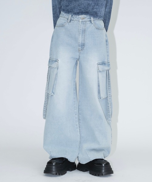 即完売シールームリンルーズカーゴデニム 大幅値下げ中❗️新品未使用Searoomlynn ルーズカーゴデニムシー