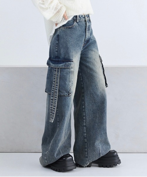 ルーズデニムカーゴ DIESEL（ディーゼル）の「SS23 レディース デニム カーゴパンツ