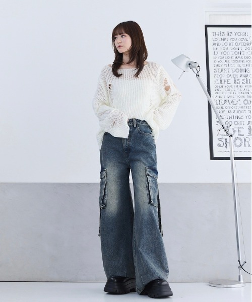 激安商品 17HR（セブンティーンアワーズ）の「ルーズカーゴデニム（デニム パンツ