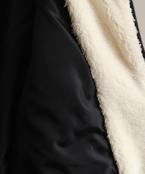 Art re A select(アトリエセレクト)の「ダブルフェイスシャギー ジップアップブルゾン(ブルゾン・メンズ・ブラック系その他/ホワイト系その他/ブラック×ブラック・FREE)」の15枚目の写真