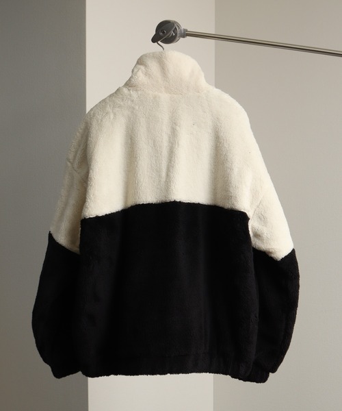 Art re A select(アトリエセレクト)の「ダブルフェイスシャギー ジップアップブルゾン(ブルゾン・メンズ・ブラック系その他/ホワイト系その他/ブラック×ブラック・FREE)」の11枚目の写真