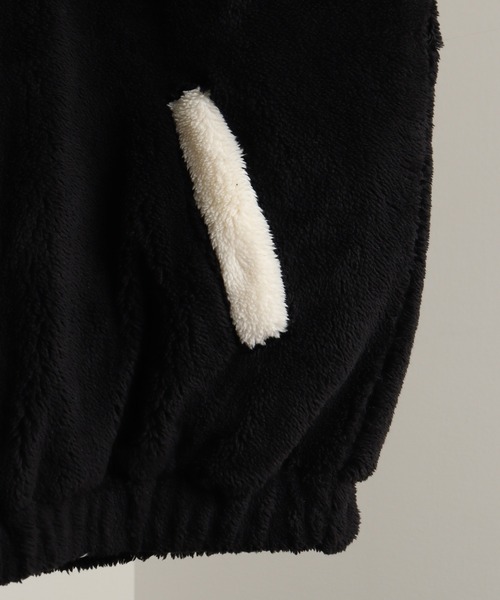 Art re A select(アトリエセレクト)の「ダブルフェイスシャギー ジップアップブルゾン(ブルゾン・メンズ・ブラック系その他/ホワイト系その他/ブラック×ブラック・FREE)」の13枚目の写真