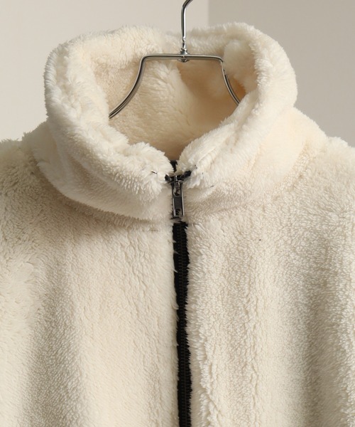 Art re A select(アトリエセレクト)の「ダブルフェイスシャギー ジップアップブルゾン(ブルゾン・メンズ・ブラック系その他/ホワイト系その他/ブラック×ブラック・FREE)」の12枚目の写真