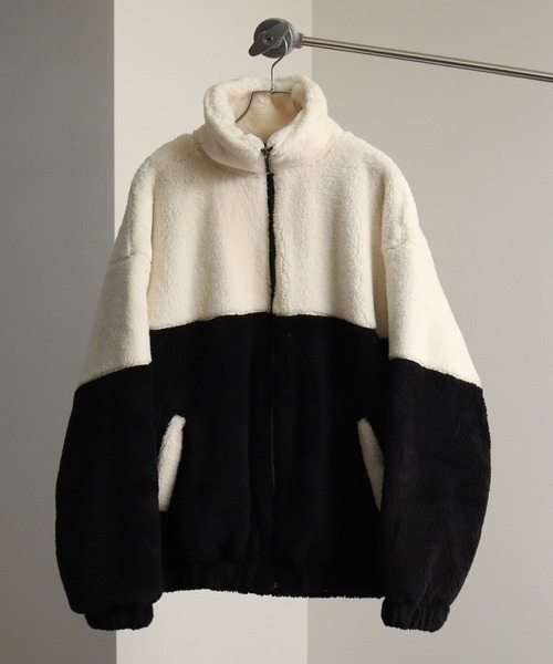 Art re A select(アトリエセレクト)の「ダブルフェイスシャギー ジップアップブルゾン(ブルゾン・メンズ・ブラック系その他/ホワイト系その他/ブラック×ブラック・FREE)」の20枚目の写真