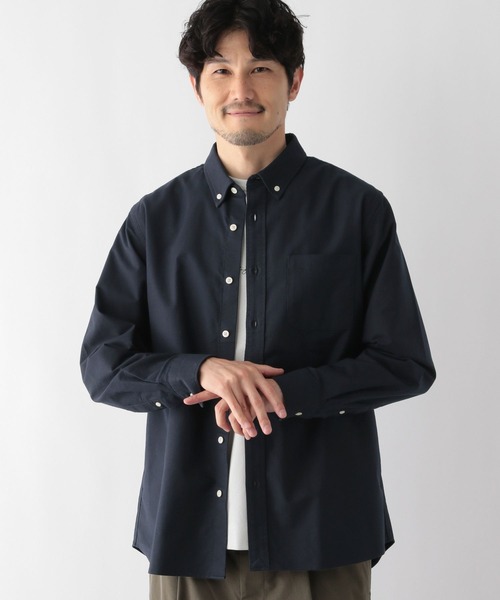 GLOBAL WORK（グローバルワーク）の「イージーケアオックス/ボタンダウンシャツ/116332（シャツ/ブラウス・メンズ・オフホワイト/ネイビー系5/ライトグレー/サックスブルー系/チャコール/ネイビー・SMALL/MEDIUM/LARGE/X-LARGE）」の4枚目の写真