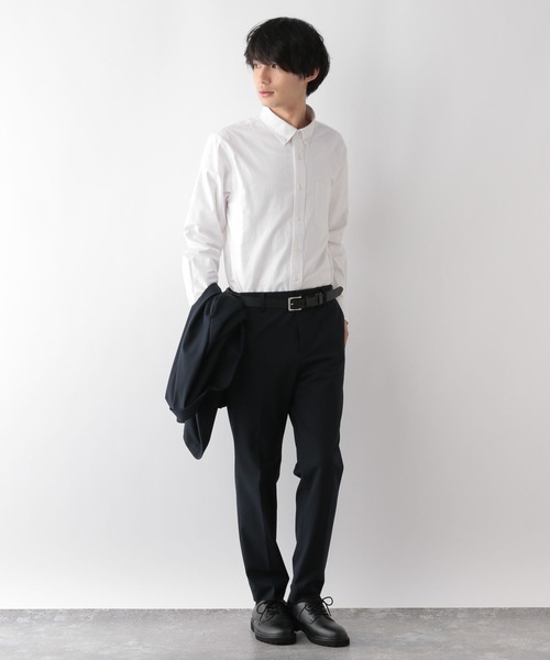 GLOBAL WORK（グローバルワーク）の「イージーケアオックス/ボタンダウンシャツ/116332（シャツ/ブラウス・メンズ・オフホワイト/ネイビー系5/ライトグレー/サックスブルー系/チャコール/ネイビー・SMALL/MEDIUM/LARGE/X-LARGE）」の7枚目の写真