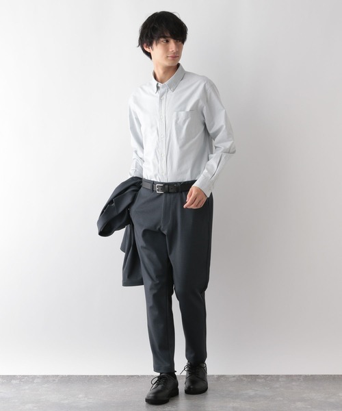 GLOBAL WORK（グローバルワーク）の「イージーケアオックス/ボタンダウンシャツ/116332（シャツ/ブラウス・メンズ・オフホワイト/ネイビー系5/ライトグレー/サックスブルー系/チャコール/ネイビー・SMALL/MEDIUM/LARGE/X-LARGE）」の11枚目の写真