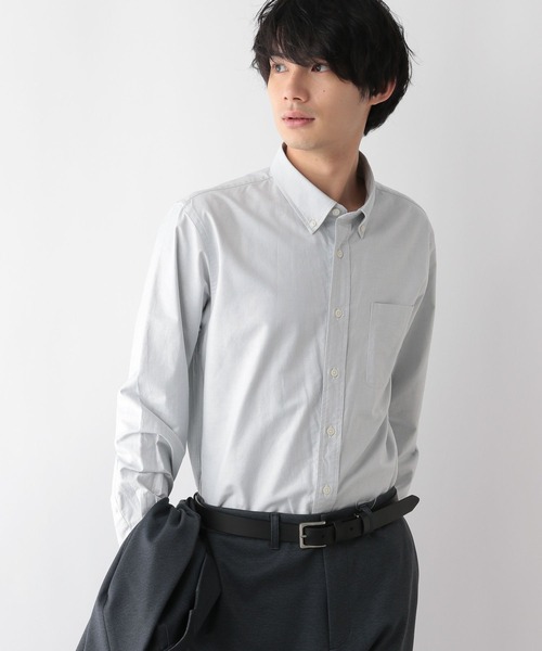 GLOBAL WORK（グローバルワーク）の「イージーケアオックス/ボタンダウンシャツ/116332（シャツ/ブラウス・メンズ・オフホワイト/ネイビー系5/ライトグレー/サックスブルー系/チャコール/ネイビー・SMALL/MEDIUM/LARGE/X-LARGE）」の13枚目の写真