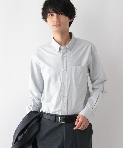 GLOBAL WORK（グローバルワーク）の「イージーケアオックス/ボタンダウンシャツ/116332（シャツ/ブラウス・メンズ・オフホワイト/ネイビー系5/ライトグレー/サックスブルー系/チャコール/ネイビー・SMALL/MEDIUM/LARGE/X-LARGE）」の14枚目の写真