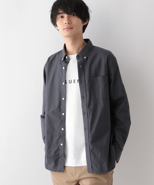 GLOBAL WORK（グローバルワーク）の「イージーケアオックス/ボタンダウンシャツ/116332（シャツ/ブラウス・メンズ・オフホワイト/ネイビー系5/ライトグレー/サックスブルー系/チャコール/ネイビー・SMALL/MEDIUM/LARGE/X-LARGE）」の17枚目の写真