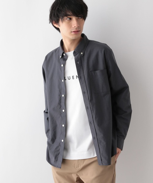 GLOBAL WORK（グローバルワーク）の「イージーケアオックス/ボタンダウンシャツ/116332（シャツ/ブラウス・メンズ・オフホワイト/ネイビー系5/ライトグレー/サックスブルー系/チャコール/ネイビー・SMALL/MEDIUM/LARGE/X-LARGE）」の18枚目の写真