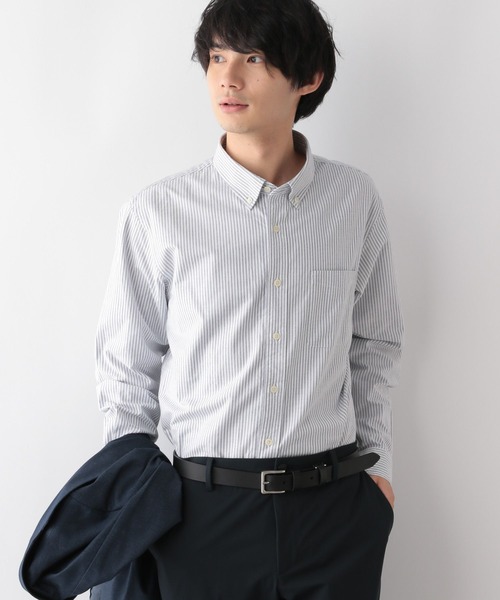 GLOBAL WORK（グローバルワーク）の「イージーケアオックス/ボタンダウンシャツ/116332（シャツ/ブラウス・メンズ・オフホワイト/ネイビー系5/ライトグレー/サックスブルー系/チャコール/ネイビー・SMALL/MEDIUM/LARGE/X-LARGE）」の22枚目の写真