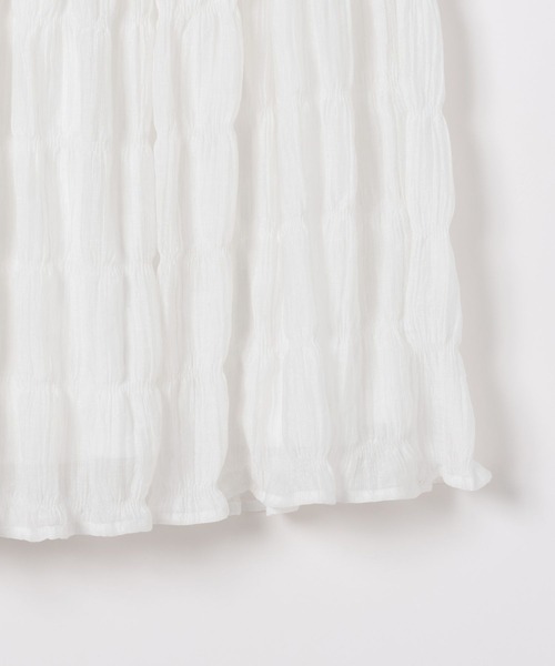 Heather（ヘザー）の「プリーツティアードロングスカート　148899（スカート・レディース・オフホワイト/ブラック・FREE）」の6枚目の写真