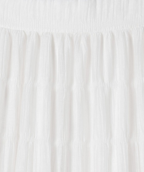 Heather（ヘザー）の「プリーツティアードロングスカート　148899（スカート・レディース・オフホワイト/ブラック・FREE）」の9枚目の写真