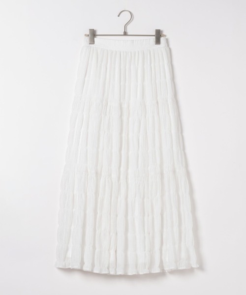 Heather（ヘザー）の「プリーツティアードロングスカート　148899（スカート・レディース・オフホワイト/ブラック・FREE）」の22枚目の写真