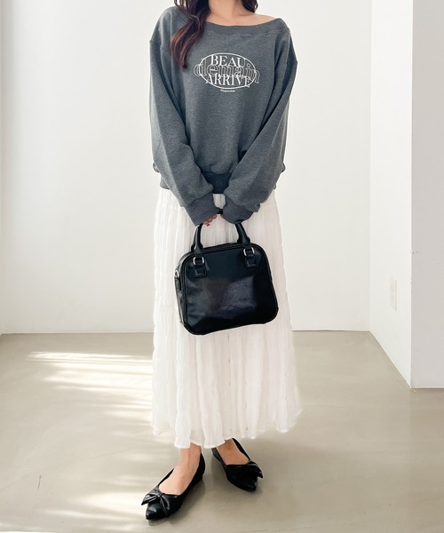 Heather（ヘザー）の「プリーツティアードロングスカート　148899（スカート・レディース・オフホワイト/ブラック・FREE）」の14枚目の写真