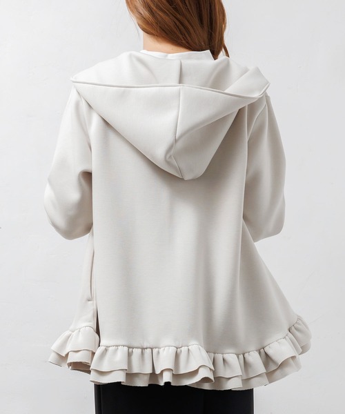 セール】スクーバ裾フリルパーカー(ブルゾン)|mili an deni セール】スクーバ裾フリルパーカー(ブルゾン)|mili an deni