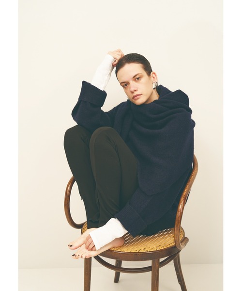 yenn 2wayアルパカミックスセーター　ニットピンク　新品 YENN ニット セーター 「 YENN / イエン 」ALPACA MIX TUNIC PULLOVER