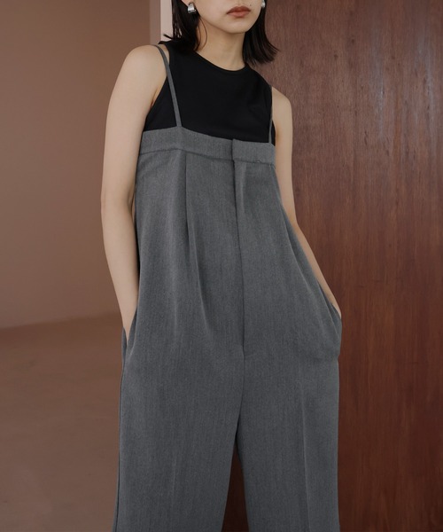 hellam（へラム）の「バックデザインベアサロペット（サロペット/オーバーオール・レディース・アイボリー/ブラック/グレイッシュベージュ/チャコール・FREE）」の17枚目の写真