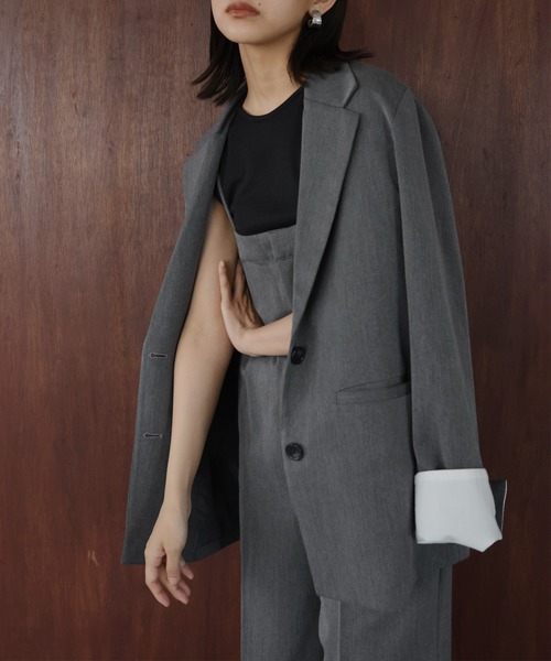 hellam（へラム）の「バックデザインベアサロペット（サロペット/オーバーオール・レディース・アイボリー/ブラック/グレイッシュベージュ/チャコール・FREE）」の19枚目の写真