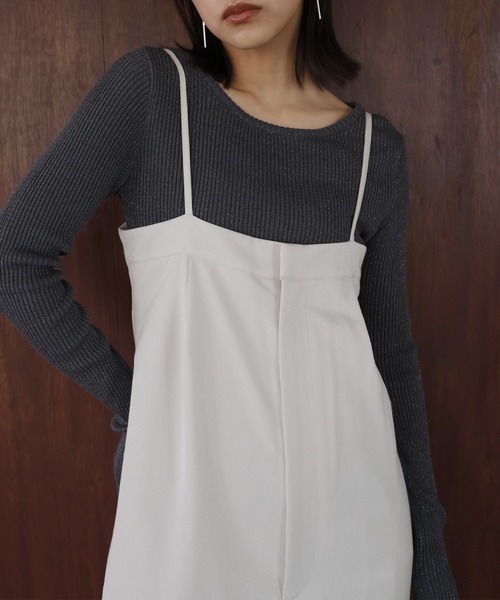 hellam（へラム）の「バックデザインベアサロペット（サロペット/オーバーオール・レディース・アイボリー/ブラック/グレイッシュベージュ/チャコール・FREE）」の22枚目の写真