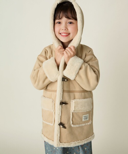 BEAMS mini（ビームスミニ）の「フェイクムートン コート（90～150cm）（ムートンコート・キッズ・ブラウン系その他・90/100/110/120/130/140/150）」の3枚目の写真