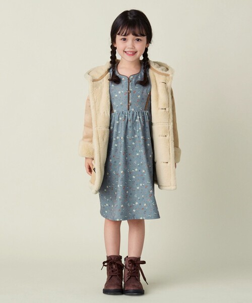 BEAMS mini（ビームスミニ）の「フェイクムートン コート（90～150cm）（ムートンコート・キッズ・ブラウン系その他・90/100/110/120/130/140/150）」の4枚目の写真