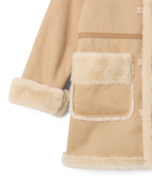 BEAMS mini（ビームスミニ）の「フェイクムートン コート（90～150cm）（ムートンコート・キッズ・ブラウン系その他・90/100/110/120/130/140/150）」の8枚目の写真