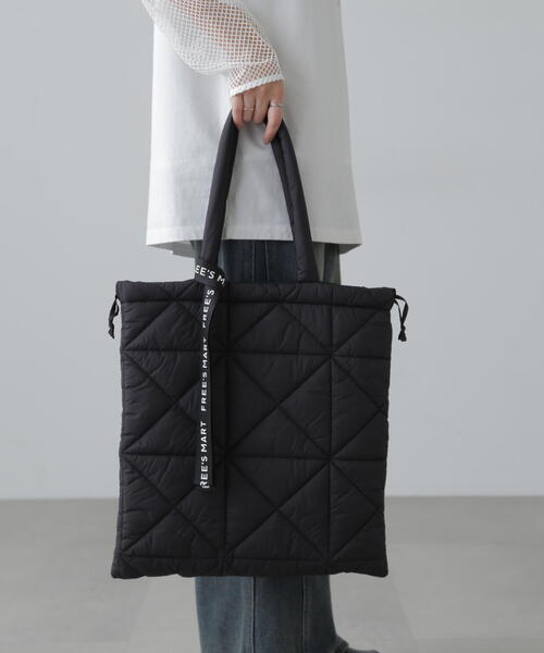 FREE'S MART（フリーズマート）の「◆ナイロントート（トートバッグ・レディース・シルバー/ブラック・ﾌﾘ-）」の3枚目の写真