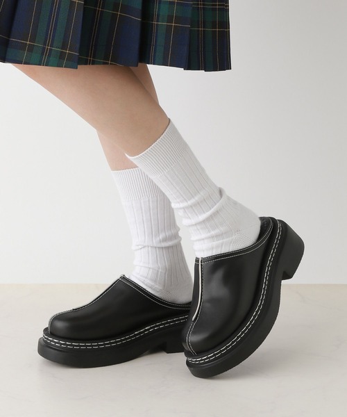 RAGEBLUE（レイジブルー）の「抗菌・防臭/ボリュームソールステッチサボ（ローファー・レディース・ブラック・MEDIUM/LARGE）」の2枚目の写真