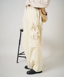 FREAK'S STORE | リボンシャーリング ワイドパンツ/カーゴパンツ(カーゴパンツ)