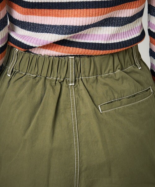 FREAK'S STORE(フリークスストア)の「リボンシャーリング ワイドパンツ/カーゴパンツ(カーゴパンツ・レディース・オフホワイト/ブラック/オリーブ・SMALL/MEDIUM)」の8枚目の写真