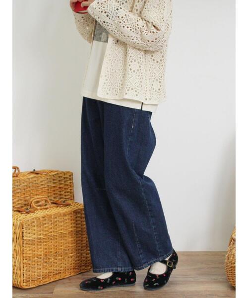 Samansa Mos2（サマンサ モスモス）の「【S/M/L/XLサイズ】カーブシルエットデニムパンツ（その他パンツ・レディース・ブルー/ネイビー/ベージュ・S/M/L/XL）」の15枚目の写真